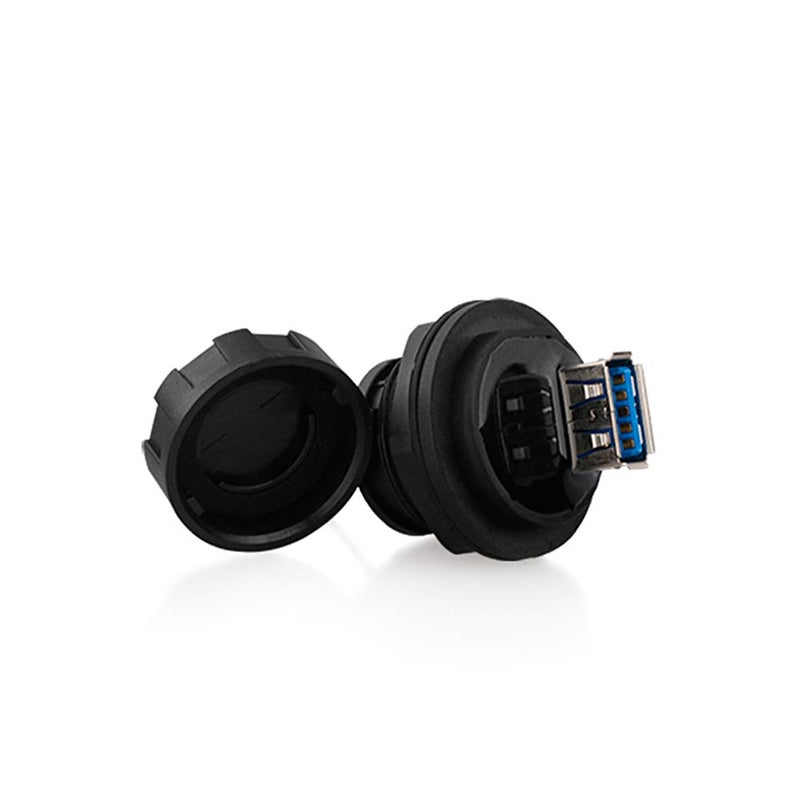 CNLINKO YU-USB3-JSX-01-001 USB3.0 Panel Mount IP67 Waterproof USB Wall Socket PBT Material Plastic Series USB Female Type A Round USB Connector - Image 5